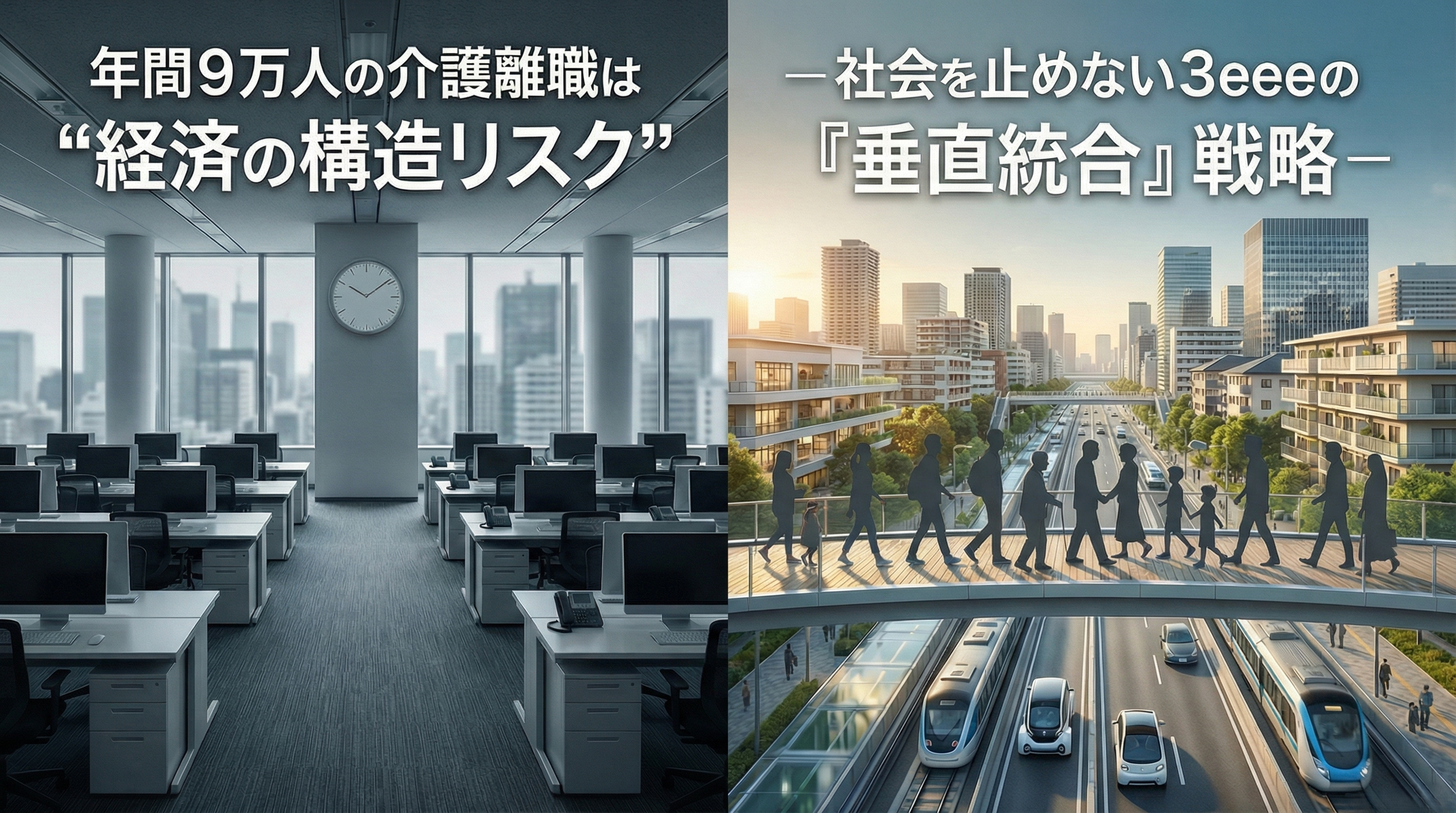 年間9万人の介護離職は“経済の構造リスク”　-社会を止めない3eeeの『垂直統合』戦略-
